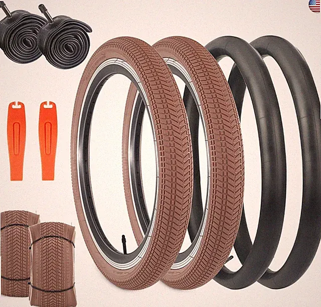 14/16/20/24/26 x 2.125 Bike tire with Tube 2 Pack Bike tire Kids Bike Folding