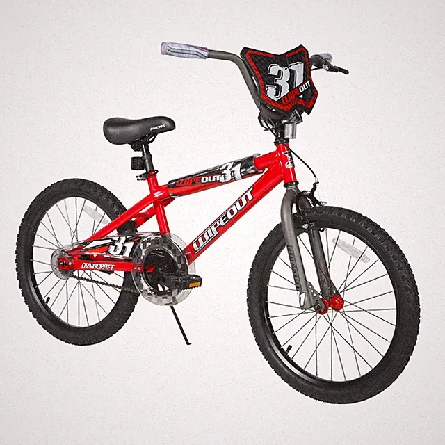 20" Dynacraft Wipeout Boys Bike, BMX, Red, Kids Age 7-14 Years