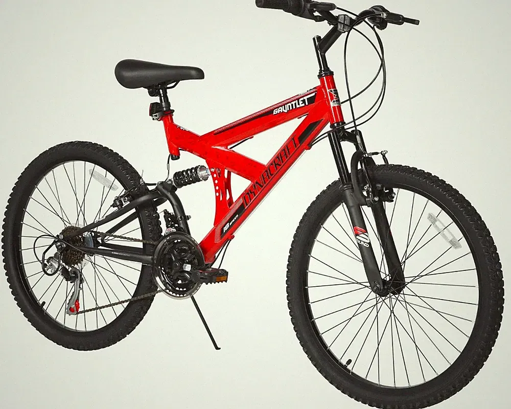 Boys Gauntlet 24" Mountain Bike Steel Frame 18 Speed Bicycle FUN RIDE Boys 12+