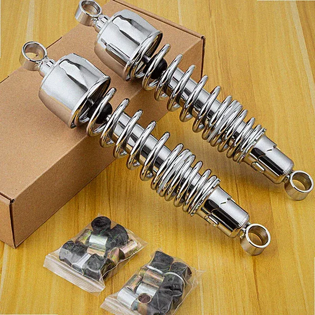 Chrome 13" Rear Suspension Shocks for 1985-2023 Harley Touring Bike Glide King