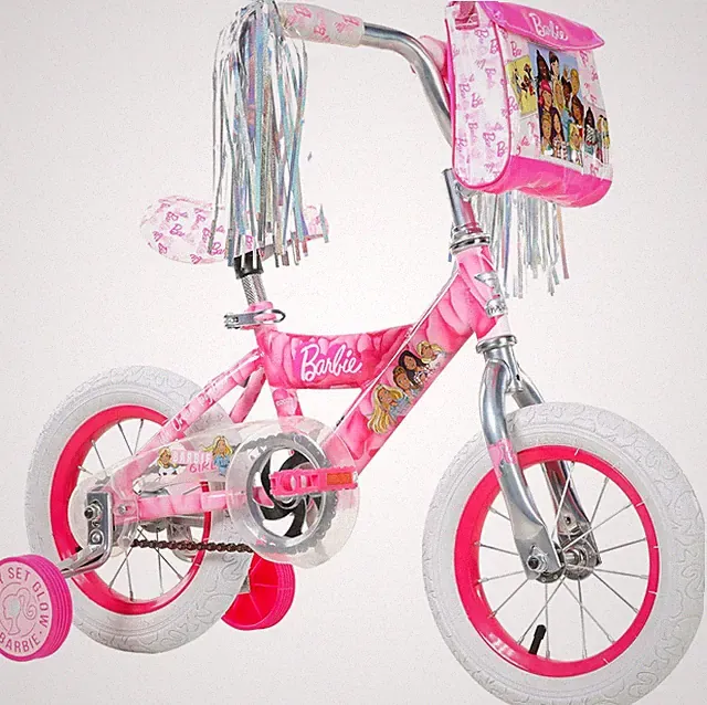 Dynacraft Barbie 12-Inch Girls' Bike for Kids Ages 5-7 Years - Fun and Stylish D