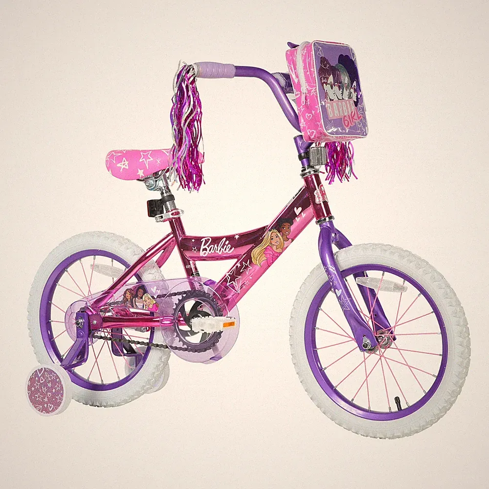 Dynacraft Barbie Girls 16" BMX Bike, For Ages 5-7 Years, Pink