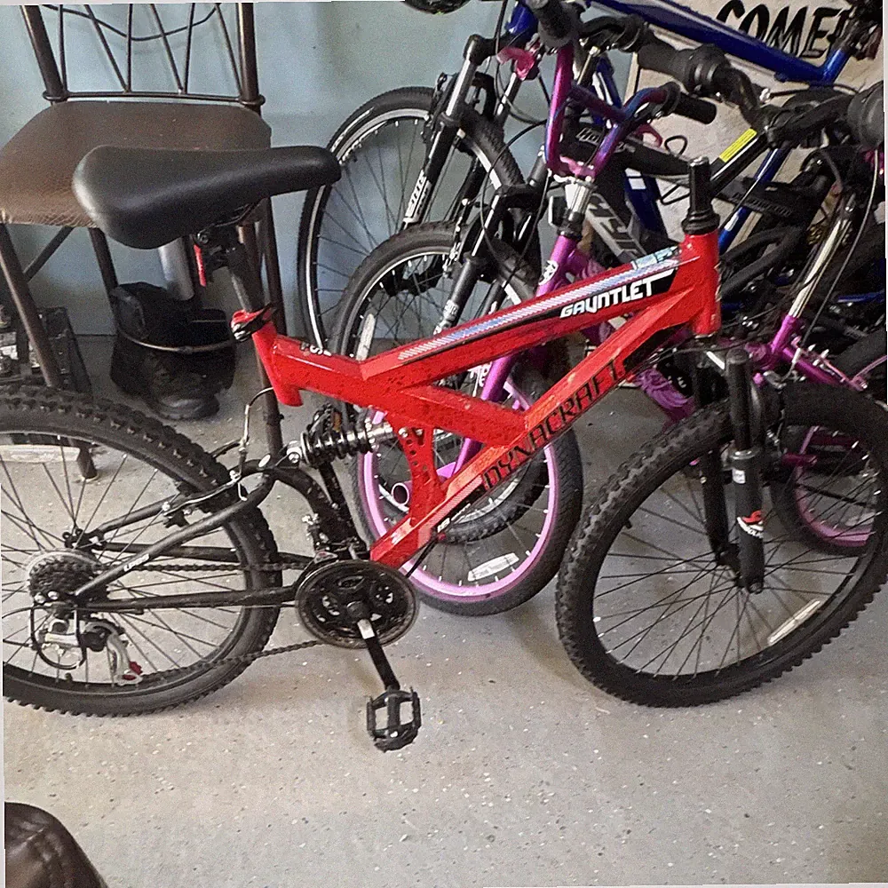 Dynacraft Gauntlet 20in Kids Bike Full Suspension V-Brake Red/Black