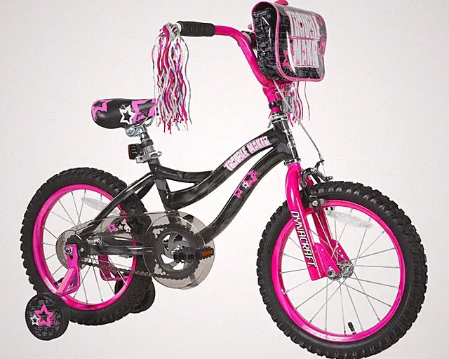 Dynacraft Trouble Maker Girls' 16-Inch BMX Bicycle for Kids Ages 5 to 7