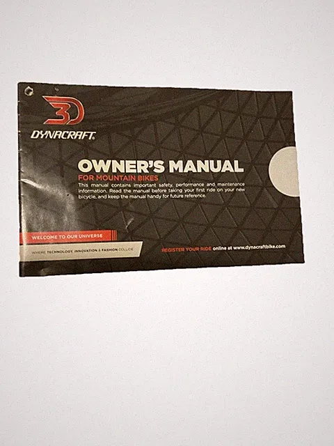 Manual For Mountain Bike Dynacraft Owners Manual Only Never Opened