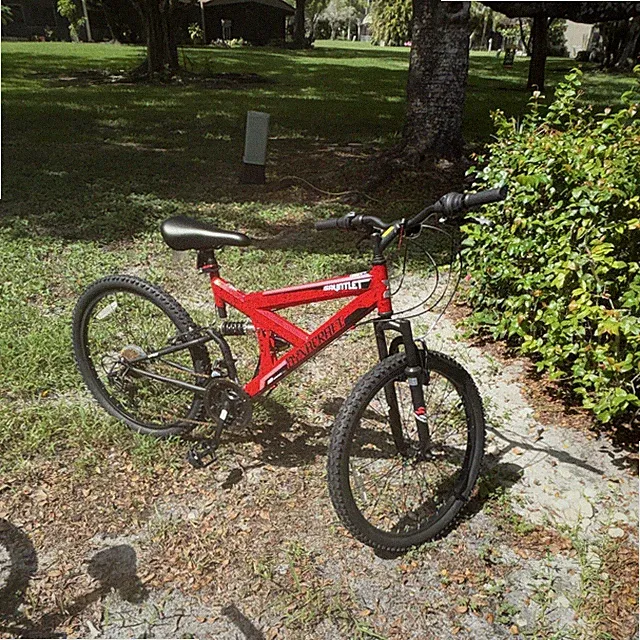 Red Manual Bike Bicycle 6 Speed Gear Age 10-12