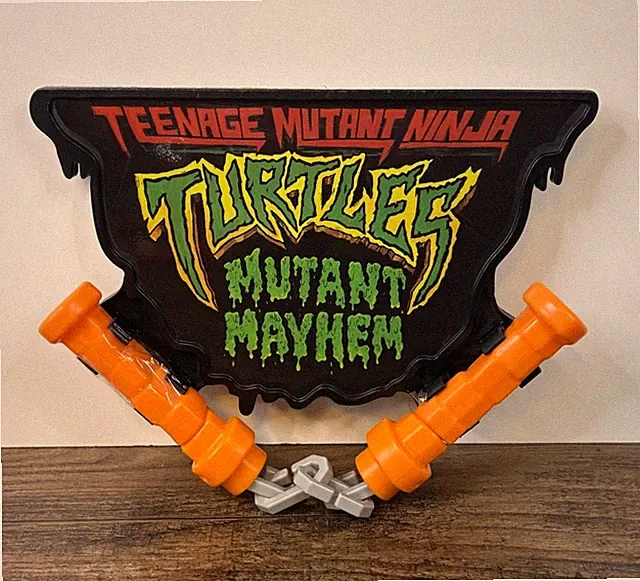 TMNT Ninja Turtles Kids BMX Bike Handle Bar Front Piece Nunchucks