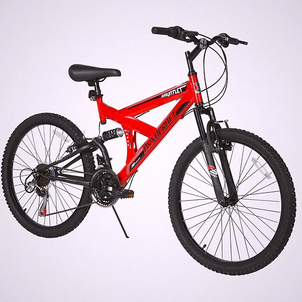 US Dynacraft Gauntlet Boys 24" Mountain Bike, For Ages 12+, Red